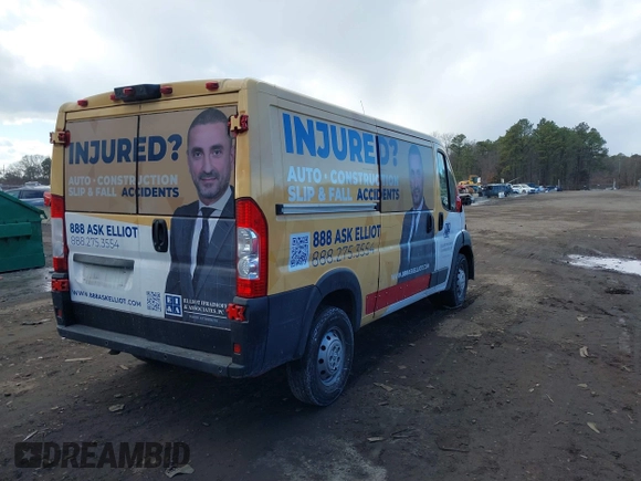 2020 Ram ProMaster Cargo with VIN 3C6TRVAG5LE104207, listed as a IAAI auction lot 41429849 with 52,971 mi miles and . Bid and sale history available at DreamBid. Image 4.
