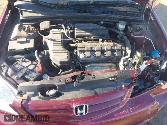 2003 Honda Civic LX with VIN 2HGES16503H573295, listed as a IAAI auction lot 41653528 with 55,866 mi miles and . Bid and sale history available at DreamBid. Image 10.