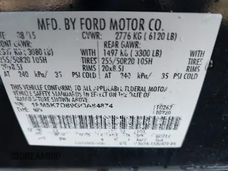 2016 Ford Explorer XLT with VIN 1FM5K7D89GGA84874, listed as a IAAI auction lot 41612708 with 124,421 mi miles. Bid and sale history available at carsss.com. Image 9.