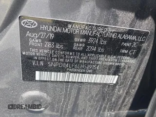 2020 Hyundai Elantra SEL z VIN 5NPD84LF6LH529154, wystawiony jako IAAI lot #39502750 z przebiegiem 101 695 mil mil oraz . Historia ofert i sprzedaży dostępna na DreamBid. Obrazek 9.