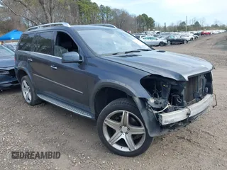 2011 Mercedes-Benz GL-Class GL 550 with VIN 4JGBF8GEXBA634772, listed as a IAAI auction lot 42025095 with 183,986 mi miles. Bid and sale history available at carsss.com. Image 1.