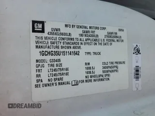 2005 Chevrolet Express Cargo z VIN 1GCHG35U151141642, wystawiony jako Copart lot #69855924 z przebiegiem 159 663 mil mil oraz Szkoda całkowita • Salvage title. Historia ofert i sprzedaży dostępna na DreamBid. Obrazek 10.