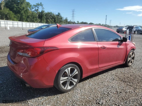 2014 Hyundai Elantra Coupe with VIN KMHDH6AH3EU028324, listed as a Copart auction lot 71984904 with 153,546 mi miles and Salvage Title. Bid and sale history available at carsss.com. Image 3.