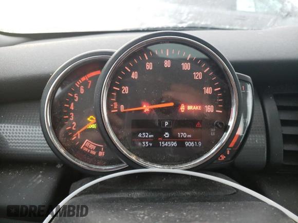 2021 MINI Hardtop Cooper with VIN WMWXR3C00M2N27769, listed as a Copart auction lot 41971375 with 154,596 mi miles and Salvage title. Bid and sale history available at DreamBid. Image 9.