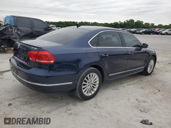 2015 Volkswagen Passat SEL Premium with VIN 1VWCV7A34FC051649, listed as a Copart auction lot 57794895 with 159,824 mi miles and Salvage title. Bid and sale history available at DreamBid. Image 3.