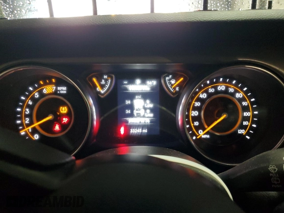 2022 Jeep Wrangler Unlimited Willys Sport with VIN 1C4HJXDN4NW132035, listed as a Copart auction lot 49408695 with 33,245 mi miles and Salvage Title. Bid and sale history available at DreamBid. Image 9.