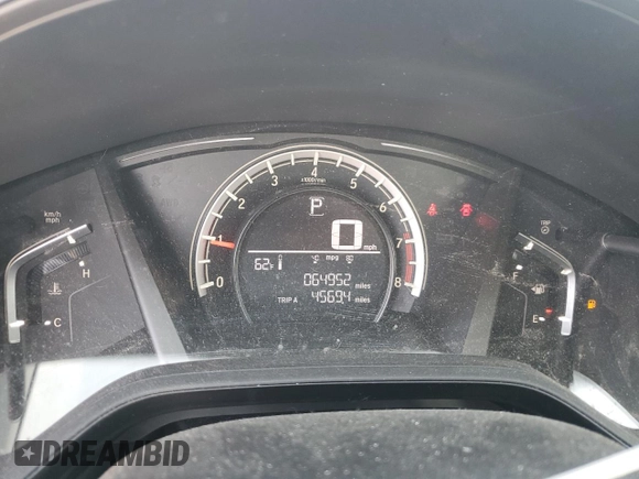 2018 Honda CR-V LX with VIN 2HKRW6H37JH214172, listed as a Copart auction lot 52156335 with 64,952 mi miles and Salvage Title. Bid and sale history available at DreamBid. Image 9.
