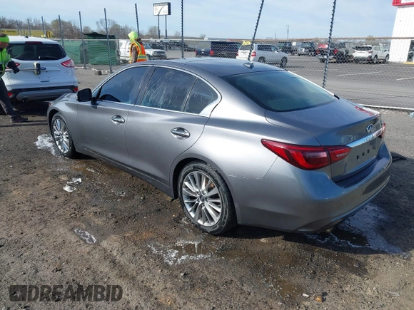 2021 Infiniti Q50 3.0t LUXE with VIN JN1EV7BP5MM707302, listed as a IAAI auction lot 41844207 with 83,201 mi miles. Bid and sale history available at carsss.com. Image 3.