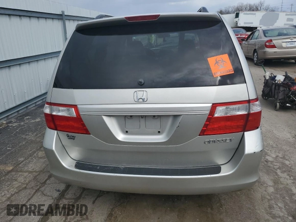 2005 Honda Odyssey EX with VIN 5FNRL38405B047948, listed as a Copart auction lot 50130755 with 0 mi miles and Salvage Title. Bid and sale history available at carsss.com. Image 6.