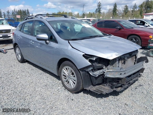 2017 Subaru Impreza Premium with VIN 4S3GTAB67H3753287, listed as a IAAI auction lot 42075877 with 55,247 mi miles. Bid and sale history available at carsss.com. Image 1.