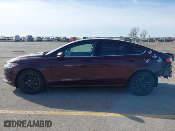 2018 Ford Fusion SE with VIN 3FA6P0HD8JR180882, listed as a IAAI auction lot 41816022 with 192,050 mi miles. Bid and sale history available at carsss.com. Image 15.