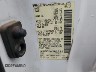 2017 Nissan Titan с VIN 1N6BA1R97HN561319, выставлен на аукционе Copart как лот 45141445 с пробегом 117 298 миль миль и Чистый • Clean title. История ставок и продаж доступна на DreamBid. Изображение 12.