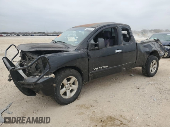 2006 Nissan Titan SE with VIN 1N6BA06BX6N534341, listed as a Copart auction lot 46080875 with 258,072 mi miles and Salvage Title. Bid and sale history available at carsss.com. Image 1.