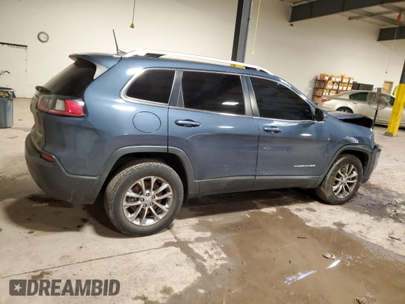 2021 Jeep Cherokee Altitude with VIN 1C4PJMLBXMD162622, listed as a Copart auction lot 44963445 with 43,255 mi miles and Salvage Title. Bid and sale history available at carsss.com. Image 3.