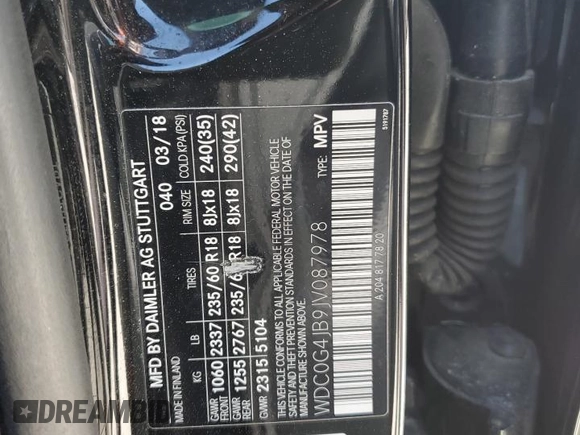2018 Mercedes-Benz GLC 300 z VIN WDC0G4JB9JV087978, wystawiony jako Copart lot #52403965 z przebiegiem 99 637 mil mil oraz Szkoda całkowita • Salvage title. Historia ofert i sprzedaży dostępna na DreamBid. Obrazek 13.