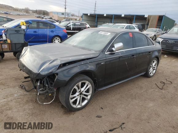 2013 Audi S4 Premium Plus z VIN WAUBGAFL6DA129983, wystawiony jako Copart lot #49119585 z przebiegiem Nie podano mil oraz Szkoda całkowita • Salvage title. Historia ofert i sprzedaży dostępna na DreamBid. Obrazek 1.