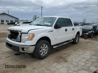 2013 Ford F-150 XL with VIN 1FTFW1ET8DFA58698, listed as a Copart auction lot 51851825 with 160,580 mi miles and Salvage Title. Bid and sale history available at carsss.com. Image 1.