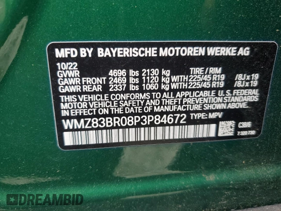 2023 MINI Countryman Cooper S z VIN WMZ83BR08P3P84672, wystawiony jako Copart lot #53982075 z przebiegiem 9 858 mil mil oraz Szkoda całkowita • Salvage title. Historia ofert i sprzedaży dostępna na DreamBid. Obrazek 13.