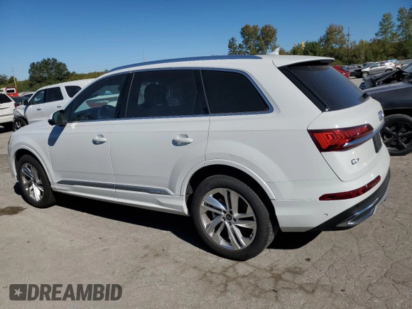 2023 Audi Q7 Premium z VIN WA1ACBF79PD013287, wystawiony jako Copart lot #72958484 z przebiegiem 25 873 mil mil oraz Szkoda całkowita • Salvage title. Historia ofert i sprzedaży dostępna na DreamBid. Obrazek 2.