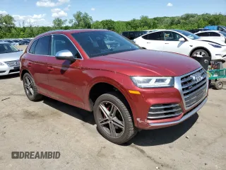 2018 Audi SQ5 Premium Plus with VIN WA1A4AFY5J2102468, listed as a Copart auction lot 56476584 with 60,139 mi miles and Salvage Title. Bid and sale history available at DreamBid. Image 4.