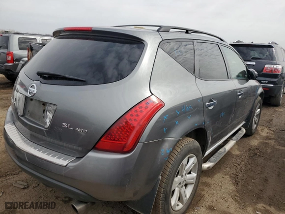 2007 Nissan Murano SL with VIN JN8AZ08W87W636535, listed as a Copart auction lot 49313735 with 155,990 mi miles and Salvage Title. Bid and sale history available at carsss.com. Image 3.