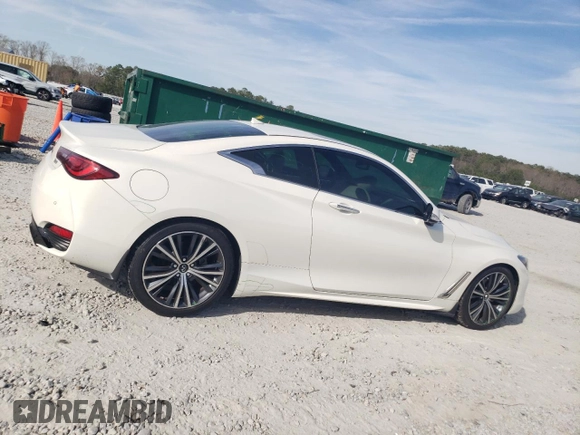 2021 Infiniti Q60 Luxe with VIN JN1EV7KK0MM410099, listed as a Copart auction lot 48942315 with 34,017 mi miles and Salvage Title. Bid and sale history available at DreamBid. Image 3.