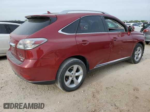 2010 Lexus RX 350 with VIN 2T2BK1BA4AC012430, listed as a Copart auction lot 50730655 with 102,822 mi miles and Salvage Title. Bid and sale history available at DreamBid. Image 3.
