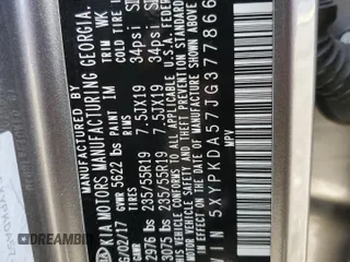 2018 Kia Sorento SX Limited z VIN 5XYPKDA57JG377866, wystawiony jako Copart lot #84375944 z przebiegiem Nie podano mil oraz Szkoda całkowita • Salvage title. Historia ofert i sprzedaży dostępna na DreamBid. Obrazek 13.