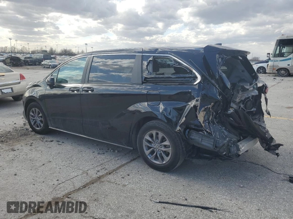 2024 Toyota Sienna LE with VIN 5TDKSKFC0RS114798, listed as a Copart auction lot 48045455 with 26,350 mi miles and Salvage Title. Bid and sale history available at carsss.com. Image 2.