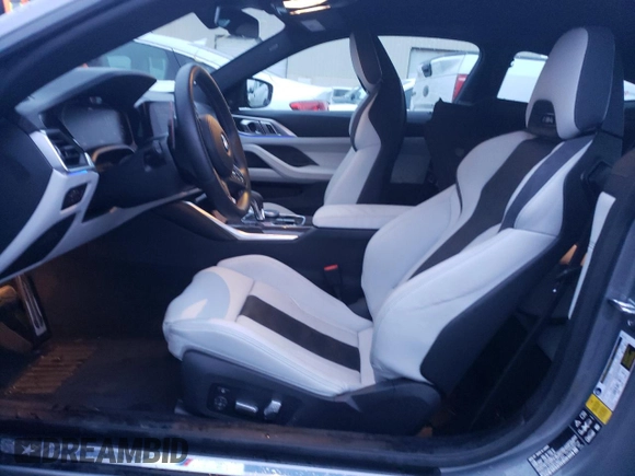 2023 BMW M4 Competition xDrive with VIN WBS43AZ00PCM21431, listed as a Copart auction lot 37362344 with 9,443 mi miles and Salvage Title. Bid and sale history available at carsss.com. Image 7.