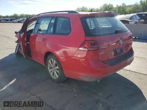 2017 Volkswagen Golf SportWagen S with VIN 3VW017AU6HM522757, listed as a Copart auction lot 55205064 with Not Provided miles and Salvage Title. Bid and sale history available at carsss.com. Image 2.