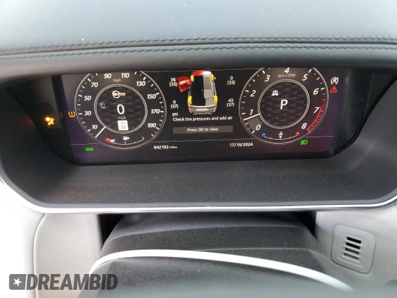 2021 Land Rover Range Rover Sport SVR with VIN SALWZ2RE8MA789212, listed as a Copart auction lot 75075584 with 42,192 mi miles and Salvage Title. Bid and sale history available at DreamBid. Image 9.