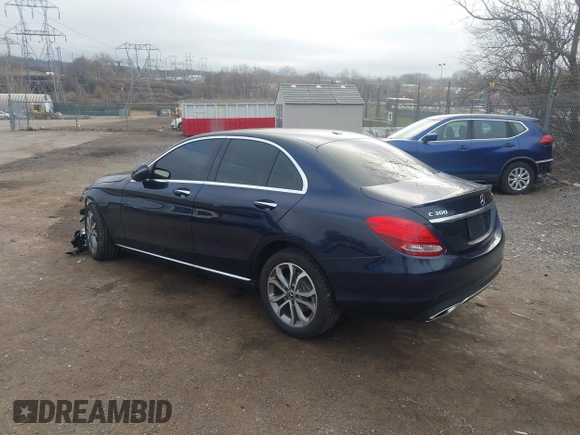 2018 Mercedes-Benz C 300 with VIN 55SWF4KB3JU246606, listed as a IAAI auction lot 41844444 with 39,687 mi miles and . Bid and sale history available at carsss.com. Image 3.