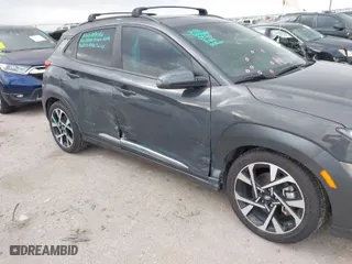 2023 Hyundai Kona Limited with VIN KM8K5CA39PU050527, listed as a IAAI auction lot 41165084 with 17,513 mi miles. Bid and sale history available at carsss.com. Image 6.