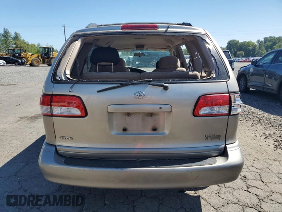2002 Toyota Sienna LE with VIN 4T3ZF13C32U463654, listed as a Copart auction lot 68852404 with 199,094 mi miles and Salvage Title. Bid and sale history available at carsss.com. Image 6.