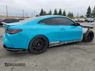 2021 BMW M4 with VIN WBS53AZ0XMCG52209, listed as a Copart auction lot 50234375 with 19,701 mi miles and Salvage title. Bid and sale history available at DreamBid. Image 3.