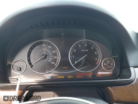2011 BMW 5 Series 528i with VIN WBAFR1C58BC745610, listed as a Copart auction lot 50841195 with 208,088 mi miles and Clean Title. Bid and sale history available at carsss.com. Image 9.
