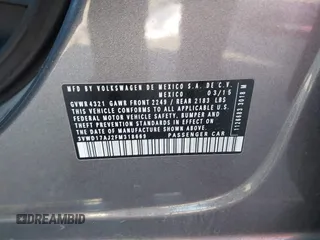 2015 Volkswagen Jetta Sport with VIN 3VWD17AJ2FM318669, listed as a IAAI auction lot 41266868 with 124,539 mi miles and . Bid and sale history available at DreamBid. Image 9.