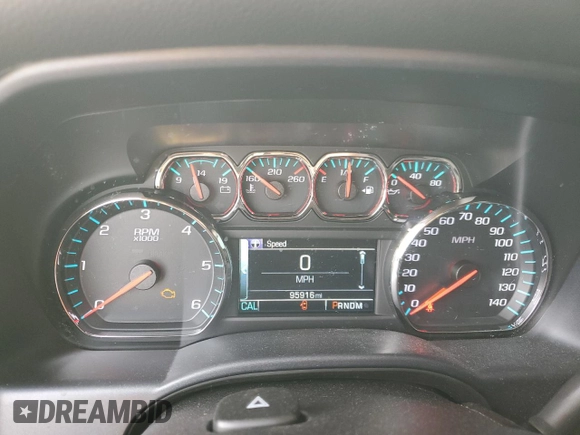 2016 Chevrolet Silverado 1500 LT with VIN 1GCRCREC3GZ193966, listed as a Copart auction lot 46345815 with 95,916 mi miles and Salvage Title. Bid and sale history available at DreamBid. Image 9.