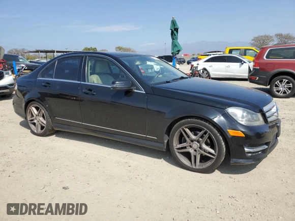 2013 Mercedes-Benz C-Class C 250 Sport with VIN WDDGF4HB8DA873463, listed as a Copart auction lot 49186265 with 122,990 mi miles and Salvage Title. Bid and sale history available at carsss.com. Image 4.