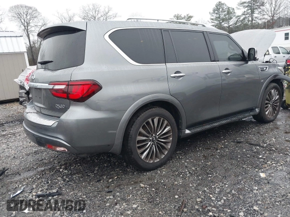 2018 Infiniti QX80 with VIN JN8AZ2NE7J9195445, listed as a IAAI auction lot 41409349 with 133,241 mi miles and . Bid and sale history available at DreamBid. Image 4.