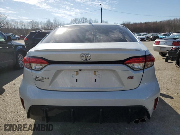 2023 Toyota Corolla SE with VIN JTDS4MCE6PJ101477, listed as a Copart auction lot 49425025 with 35,948 mi miles and Salvage Title. Bid and sale history available at DreamBid. Image 6.