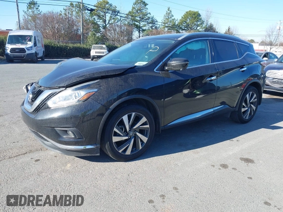 2017 Nissan Murano Platinum z VIN 5N1AZ2MG1HN184632, wystawiony jako IAAI lot #41643809 z przebiegiem 133 966 mil mil oraz . Historia ofert i sprzedaży dostępna na DreamBid. Obrazek 17.