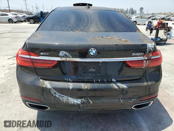 2018 BMW 7 Series 740i xDrive with VIN WBA7E4C57JGV23763, listed as a Copart auction lot 67151864 with 173,803 mi miles and Clean Title. Bid and sale history available at carsss.com. Image 6.