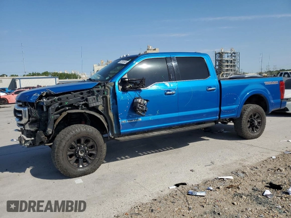 2020 Ford Super Duty F-250 SRW XL with VIN 1FT8W2BT3LED54672, listed as a Copart auction lot 52345455 with 94,946 mi miles and Salvage Title. Bid and sale history available at carsss.com. Image 1.