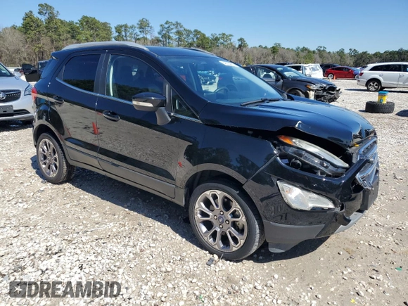 2019 Ford EcoSport Titanium z VIN MAJ3S2KE8KC278227, wystawiony jako Copart lot #46604965 z przebiegiem 59 390 mil mil oraz Czysty tytuł • Clean title. Historia ofert i sprzedaży dostępna na DreamBid. Obrazek 4.