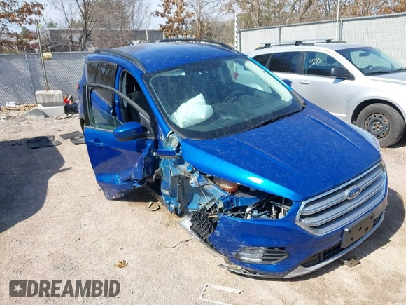 2017 Ford Escape SE z VIN 1FMCU0G95HUB75348, wystawiony jako IAAI lot #41790288 z przebiegiem 55 129 mil mil oraz . Historia ofert i sprzedaży dostępna na DreamBid. Obrazek 1.