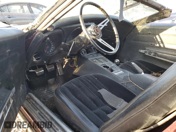 1969 Chevrolet Corvette z VIN 194679S736550, wystawiony jako Copart lot #51850155 z przebiegiem 60 821 mil mil oraz Szkoda całkowita • Salvage title. Historia ofert i sprzedaży dostępna na DreamBid. Obrazek 8.