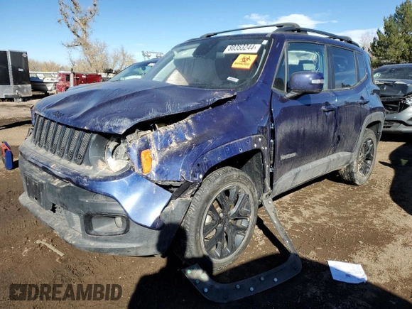 2018 Jeep Renegade Altitude with VIN ZACCJBBHXJPG69719, listed as a Copart auction lot 80353244 with Not provided miles and Salvage title. Bid and sale history available at DreamBid. Image 1.