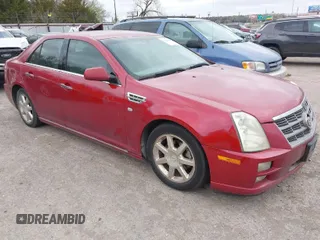 2008 Cadillac STS RWD w/1SB with VIN 1G6DK67V480136615, listed as a IAAI auction lot 41834987 with 163,842 mi miles. Bid and sale history available at carsss.com. Image 1.